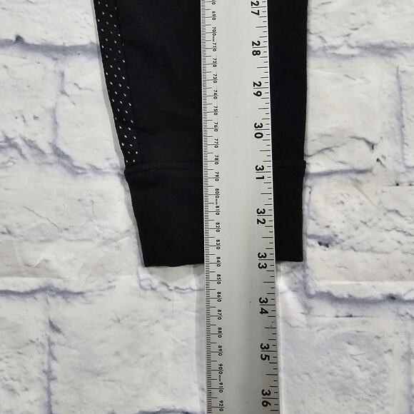 Victorias Secret PINK Yoga WOMENS S Campus Leggings Dog Black Yellow Drawstring - Picture 3 of 13